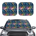 thumbnail image 2 of Yiaed Undersea Animals Print Car Front Windshield Sun Shade,Foldable Anti-UV Car Sunshade for Front Window for Most Vehicles-Medium, 2 of 5