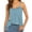 Blue, variant on Xqxayjr Ladies Plus Size Square Neck Tank Tops Under $5 Trendy Summer Sexy Pleated Flowy Spaghetti Strap Sleeveless Cami Tshirts Dressy Casual Tanks Shirts