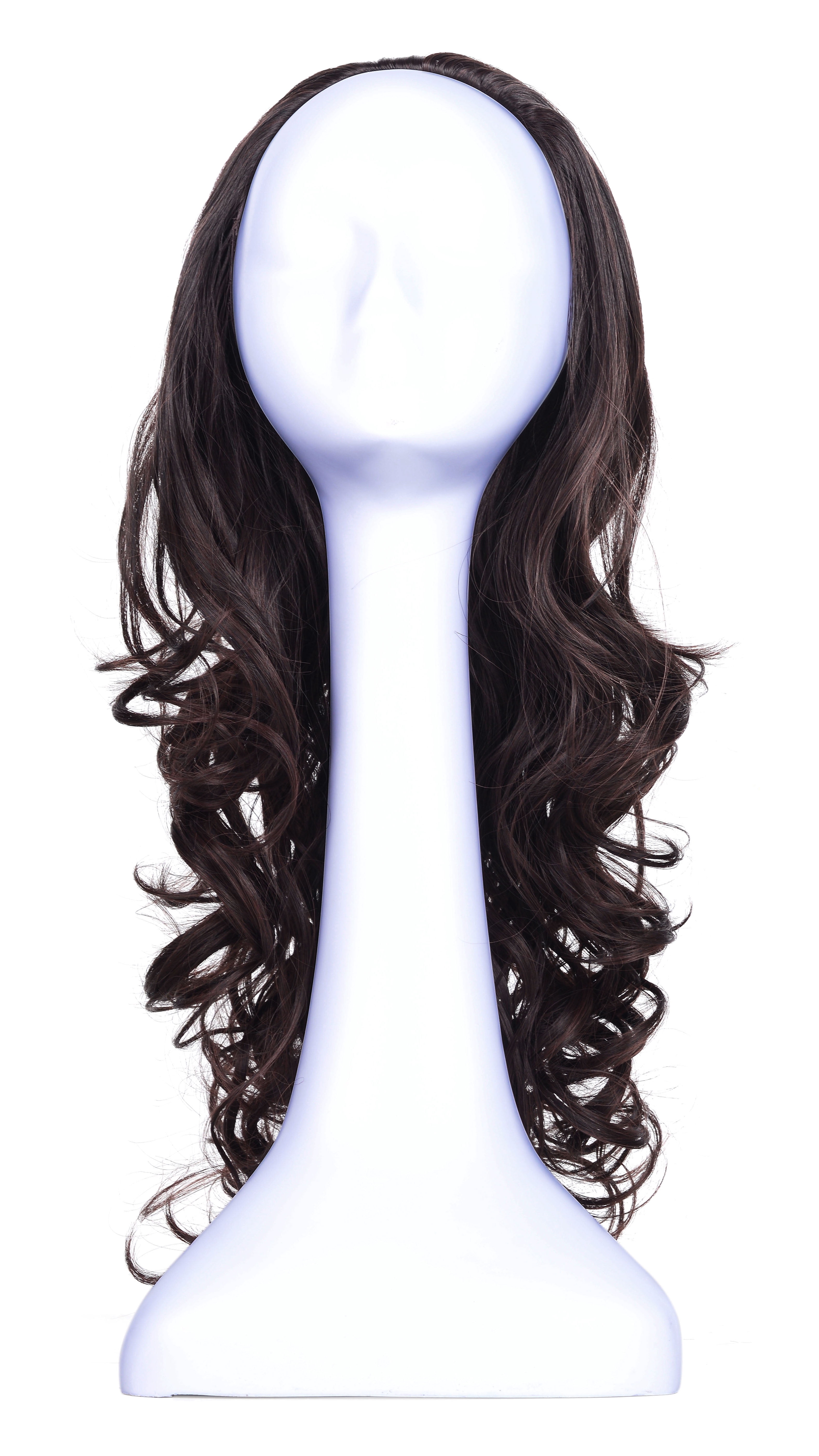 OneDor 23" Curly 3/4 Half Wig Premium Japanese High-Temperature Fiber Hair Wig with Comb on a Mesh Head Cap (2/33)