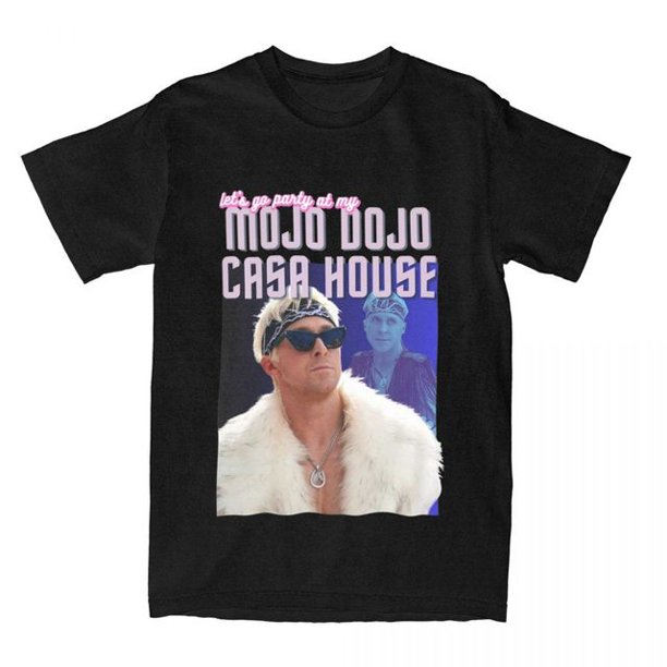 Camiseta de algodón puro para hombre y mujer, camisa de manga corta con estampado de JoJo Dojo, ropa de Casa, talla grande, novedad