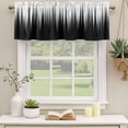 thumbnail image 2 of 2 Pack Valances for Window, Black White Short Curtains for Kitchen Bedroom Living Room, Modern Geometric Abstract Gradient Striped Rod Pocket Small Window Treatment Valance Drapes 54 x 18 Inch, 2 of 8