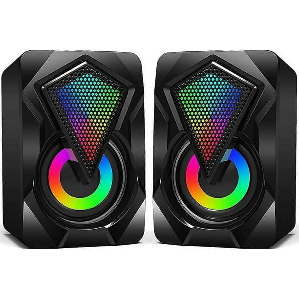Computer Speakers for Desktop, USB-Powered Stereo 2.0 PC Speakers with 3.5mm Aux input, Portable Mini Speaker for Laptop Smartphones MAC