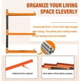 thumbnail image 4 of Wall Mounted Metal Lumber Storage Rack with 3 Levels - Heavy Duty Wood Organizer for Garage, Basement, and Outdoor Workspaces (2 Pack), 4 of 6