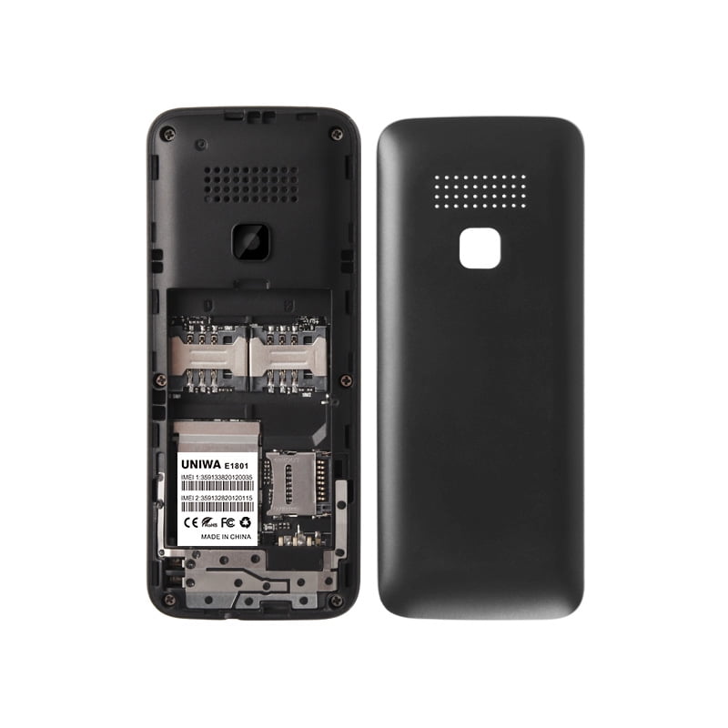 UNIWA E1801 Unlocked Button Phones 2G Dual SIM 1.77'' 800mAh Flashlight Loud Speaker Senior Feature Phone