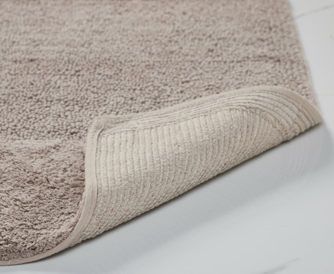 Better Trends 20" x 20" U-Shape Toilet Rug 100% Cotton Non Slip Tufted Contour Bath Mat, Water Absorbent Bathroom Rug, (Beige) Granada Collection