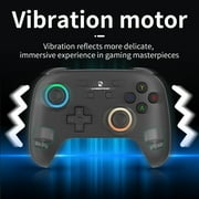 Anbernic RG P01 Wireless Gaming Controller Wireless Controller PC Controller Wired Controller Compatible with Upgraded Dual Vibrate Plug and Play Gamepad Battery Up to 14 Hours Black