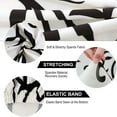thumbnail image 4 of Unique Bargains Stretch Dining Room Chair Seat Cover White and Black, 4 of 8