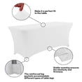 thumbnail image 2 of Mantel IVAPUPU para mesa rectangular ajustable de 8 pies, color blanco, 2 of 6