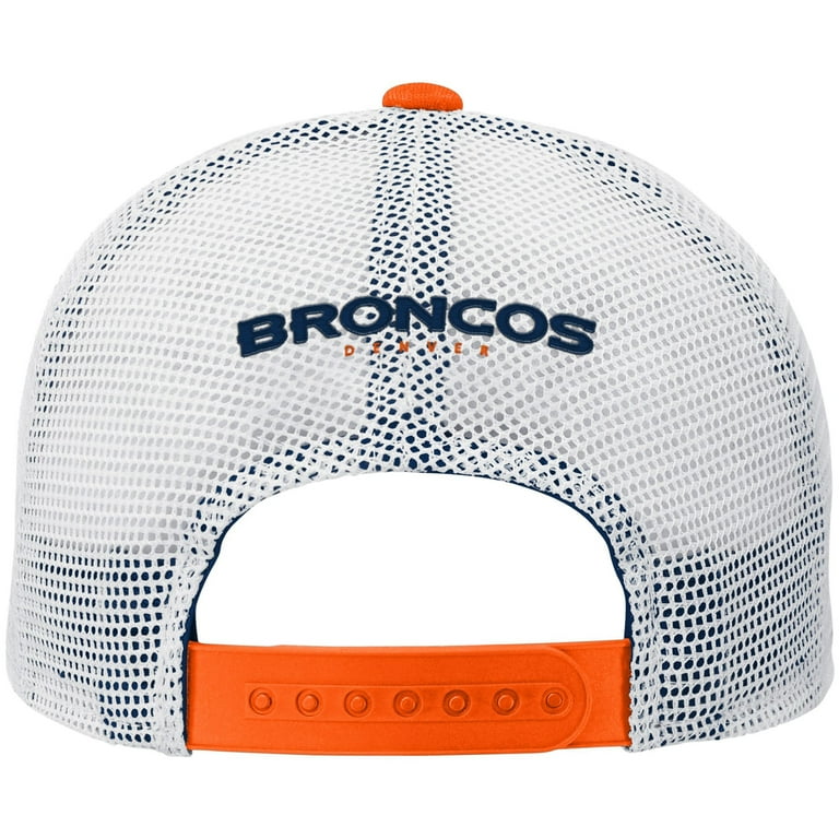 Youth Orange White Denver Broncos Core Lockup Adjustable Hat