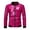 Hot Pink, variant on QHFBli Men's Metallic Jacket 70s Disco Dance Party Shiny Varsity Zipper Baseball Bomber Jacket