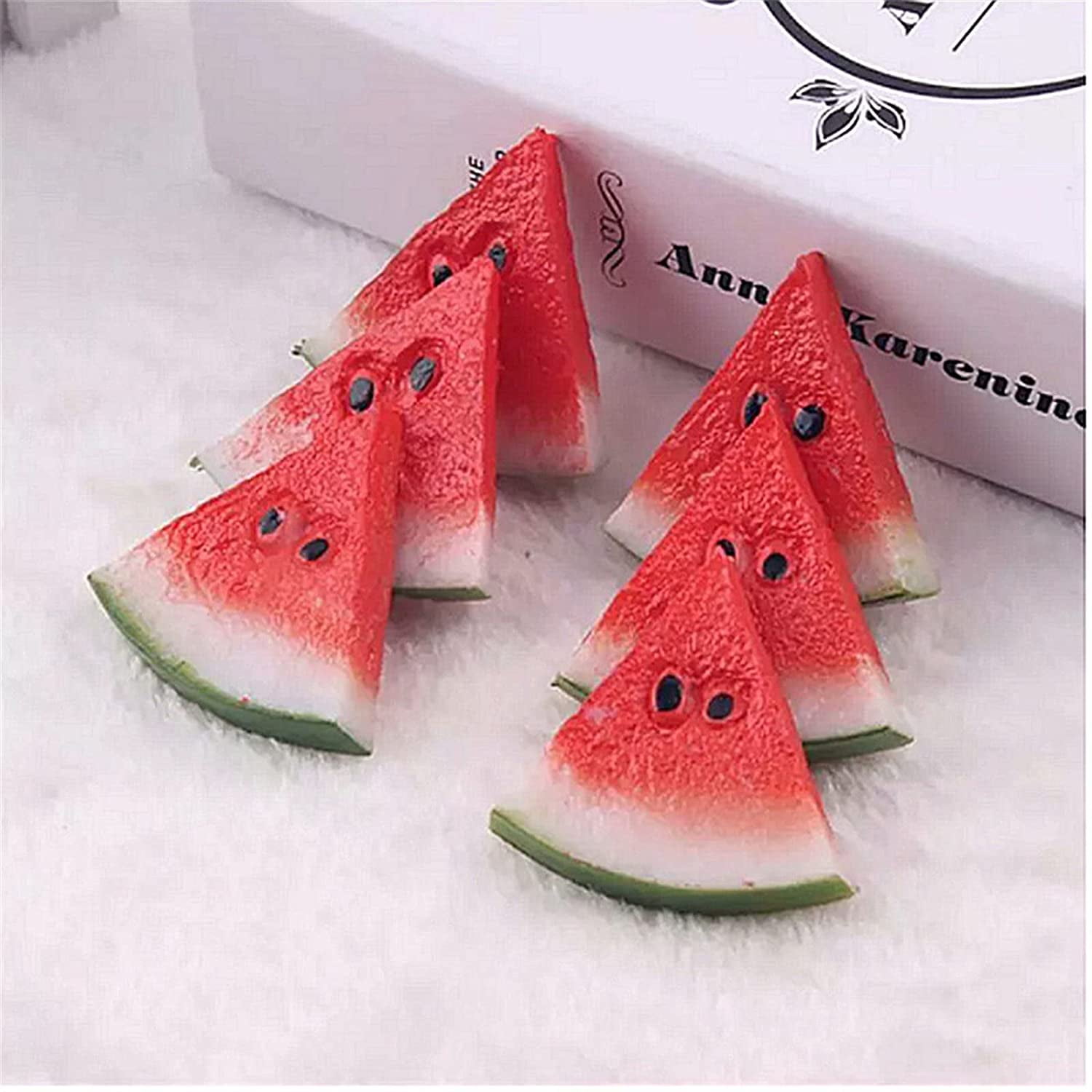 Set of 5 Artificial Small Watermelon Slices Home Office Decor Wedding Party DIY 