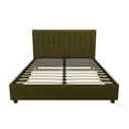 thumbnail image 5 of Novogratz Brittany Tufted Upholstered Bed Frame, Queen, Green Linen, 5 of 18