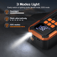 thumbnail image 3 of Acmount Tire Inflator, 160PSI Air Pump For Car Tires, 10000mAh Rechargeable Fast Inflation Tire Pump with LED Light and Auto Shut-Off Function for Car, Motorcycle, Bicycle, Balls(Orange), 3 of 7