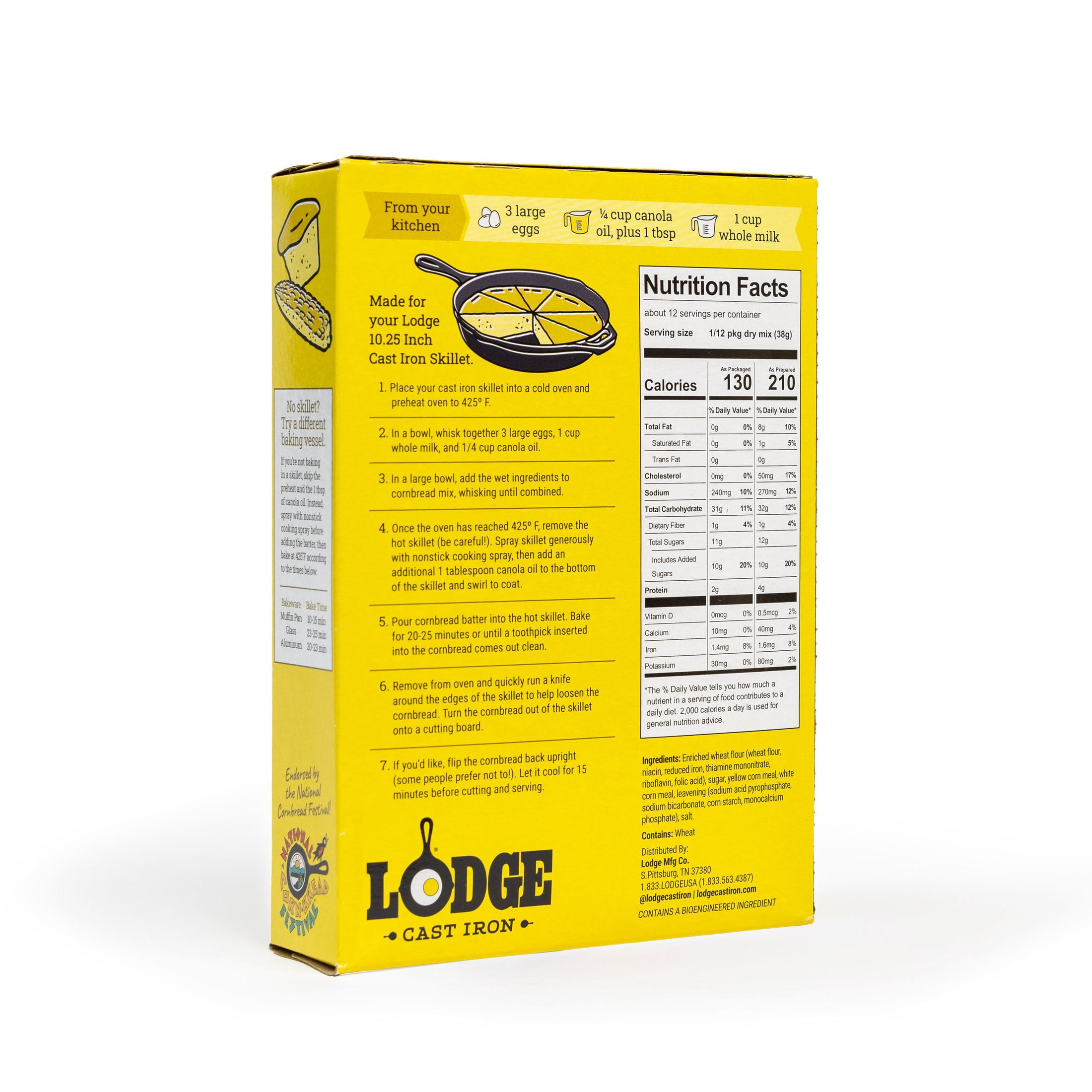 Lodge Sweet Spot Cornbread Mix, 16 oz Box – Sweet Southern Cornbread