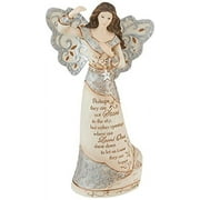 Pavilion Gift Company Elements 9-Inch Sympathy Angel Holding Star, Stars in The Sky - Gray
