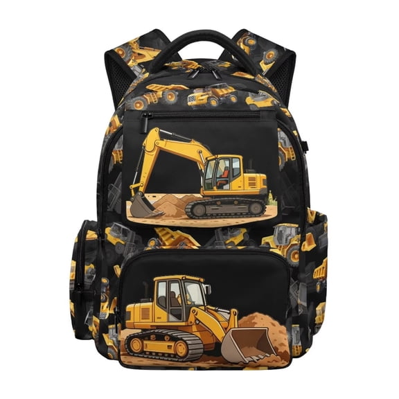 Forchrinse Kids Backpacks for Boys Ages 9-11 Excavator Bookbag for Elementary Middle School Bag Large Capacity 17 Inch Bookbag with Adjustable Strap