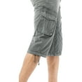 thumbnail image 4 of X RAY JEANS Mens Belted 18" Inseam Below Knee Long Cargo Shorts, Grey, 36, 4 of 5