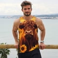 thumbnail image 6 of Salouo Vintage Sunflower Cow A for Men's Tank Tops,Sleeveless Muscle Shirts for Men Quick Dry Workout Tank Top Gym Muscle Tee Fitness Bodybuilding Sleeveless T Shirt-Medium, 6 of 7