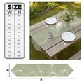 thumbnail image 3 of Sage Green Table Runner Linen Burlap Table Runner 60 Inches Long Minimalist Abstract Modern White Art Dresser Scarves for Kitchen Island Coffee Dining Room Party Wedding Holiday Decoration 13"x60", 3 of 8