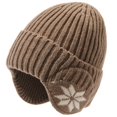 thumbnail image 1 of Gorro de lana de punto cálido para hombres y mujeres, protección para los oídos al aire libre, gorro de terciopelo, sombreros de Jersey, Invierno, 1 of 5