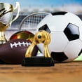 thumbnail image 5 of KAKOWELY Trofeos de fútbol de base ancha, premios de fútbol, trofeo deportivo mundial, medalla con diseño de mano, trofeo de fútbol para decoración de oficina, juguete de cumpleaños para fanáticos, 5 of 5