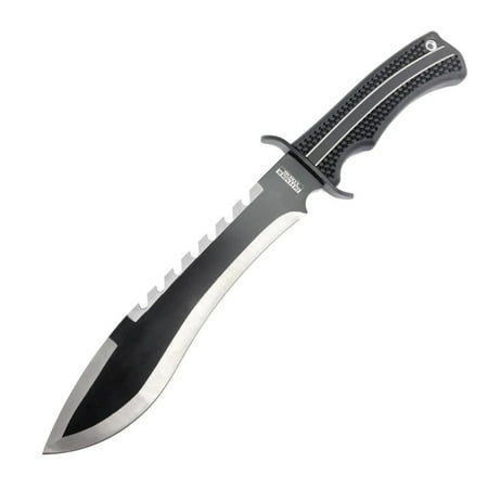 Defender-Xtreme Black Stainless 3CR13 Steel 16.5 Hunting Knife Machete with Sheath 13015
