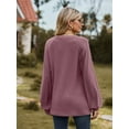 thumbnail image 3 of Cuteduck Women's Long Sleeve Pullover Tops for V Neck Casual T-shirts Loose Tunic Blouse, 3 of 5