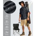 thumbnail image 3 of Camisas de pesca con protección solar de manga larga, camisas de viaje y trabajo para hombre, camisas con botones UPF50 o más y bolsillos con cremallera (camuflaje gris grande), 3 of 5