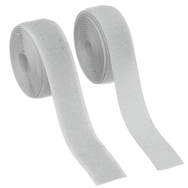 Uxcell Cinta de gancho y bucle para coser, tiras de sujetador de nylon no adhesivas de 2 yardas, gris claro