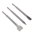 thumbnail image 1 of 3Pcs Chisels Set Round Shank Tip Flat Widen Alloy Steel Chisels for Concrete Stone Brick Tile, 1 of 12