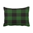 thumbnail image 1 of RYLABLUE Decorative Rustic Green And Black Buffalo Check Plaid Pillow Case Size 20x30 inches Two Side, 1 of 1