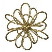 Mainstays 6in x 6in Contemporary Metal Floral Tabletop Orb, Gold