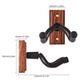 thumbnail image 3 of Aibecy Acoustic Electric Bass Guitar Wall Mount Hanger All Size Solid Black Metal Hook Multifunction Sturdy Holder for Guitars, 3 of 7