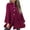 Red, variant on CharmCyan Women’s Button Front Cape Coat with Stand Collar Long Sleeve Loose Fit Outerwear Poncho Style Jacket for Casual Wear Black L