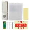 thumbnail image 1 of Timbre inalámbrico con botón para puerta, ideal para personas mayores sordas, con 7 tonos de color y luz intermitente., 1 of 14