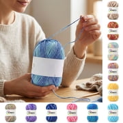 Cotton YarnforCrochet, Yarn Cotton, 5-Ply Milk Cotton, Variegated Hues, 1 Pc Skein, Purple Tones, Diy Craft Work, Knitting Thread, Soft Fiber