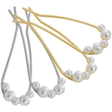 4 Pcs Tiara Hair Clip Pearl Accessories French Pin Chinese Sticks Hairpin Piece