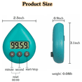 thumbnail image 5 of Silent Non-Ticking Battery Operated Shower Timer, Waterproof Digital Timer, Small Size Cute Timer Green, 5 of 5