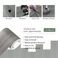 Meiban Grey Peel Stick Vinyl Flooring Planks, 36x6 in, 20pcs/Pack, Easy
