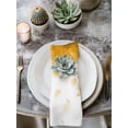 thumbnail image 2 of Modern Yellow Cloth Napkins Set of 4 Reusable Dinner Napkins, Gradient Floral Abstract Bohemian White Cocktail Napkin Washable Table Napkins for Wedding/Holiday Party/Baby Shower 20"x20", 2 of 7