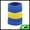 Blue Yellow, variant on Unique Bargains Durable Perspiration Wicking Wrist Sweatbands 1 Pc White Blue