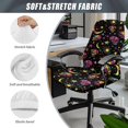 thumbnail image 6 of POLERO Skull and Moon Pattern Office Computer Chair Seat Covers, Removable Computer Chair Slipcovers Anti Slip One Piece Office Chair Seat Cover for Workspace, 6 of 7