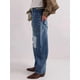 thumbnail image 4 of Pantalones Vaqueros Holgados de para Mujer, de Tiro Bajo, con Parches y Pernera y Bolsillos. Azul S, 4 of 7
