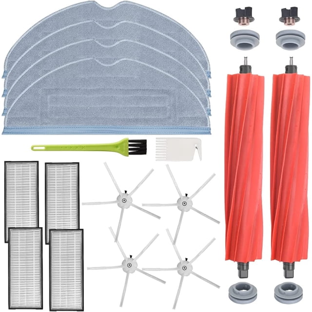 Kit de accesorios para Roborock S7 S7 Plus S7 MaxV S7 MaxV Ultra, incluye cepillo principal, filtros, cepillos laterales y paños de fregado (kit 1) | JUNJUN