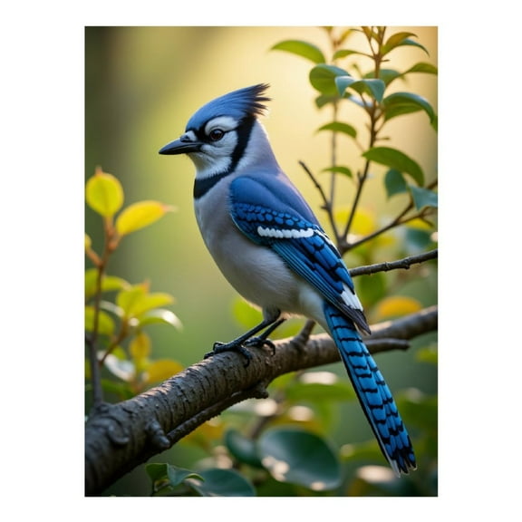 Diamond Art Kits for Adults - Blue Bird Perched On Branch 5d Diamond Painting for Adults, Diamond Art for Adults Beginners, Frameless Diamond Painting Kits for Adults for Home Wall Decor