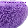 thumbnail image 2 of Round Plush Pet Bed for Dogs & Cats,Fluffy Soft Warm Calming Dog Bed Sleeping Kennel Nest,23.6 x 23.6 x 8", 2 of 4