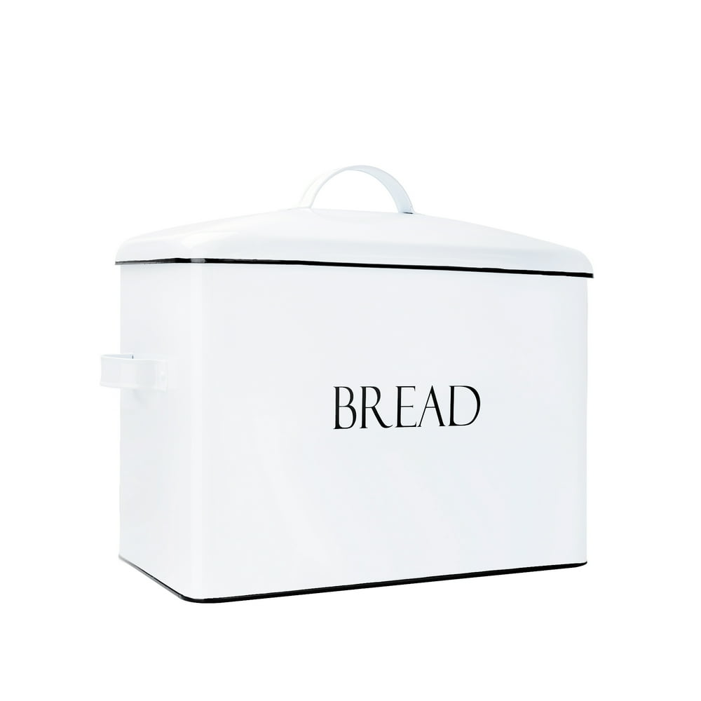 Vintage Metal Bread Bin Countertop SpaceSaving, Extra Large, High