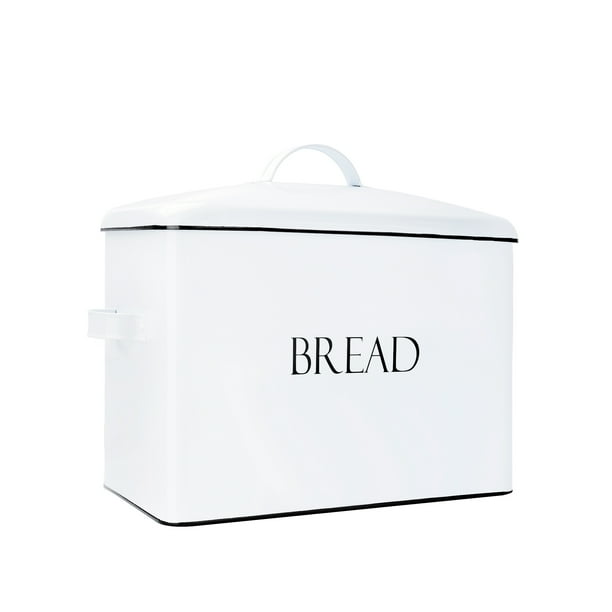Vintage Metal Bread Bin Countertop SpaceSaving, Extra Large, High