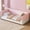Pink, variant on Velvet Floor Bed Frame Twin Size with Headboard and Armrests, Low Profile Bed Frame for Kids, Saving Space and No Box Spring Needed, Pink