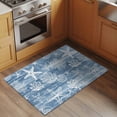 thumbnail image 2 of Haze Blue Coastal Entryway Rug 2'x3'&nbsp; Non Slip Front Door Mats, Summer Beach Nautical Starfish Coral Vintage Entrance Rugs Indoor Outdoor Carpet, Floor Mats Small Area Rug for Bedroom Kitchen, 2 of 8